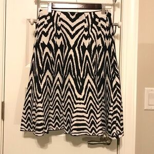 Siloni geometric zebra print a-line skirt (S?)